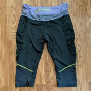 Lululemon grey and purple crops